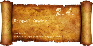 Rippel Andor névjegykártya