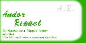 andor rippel business card